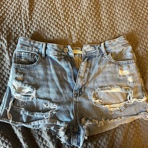 Pacsun ripped jean shorts
